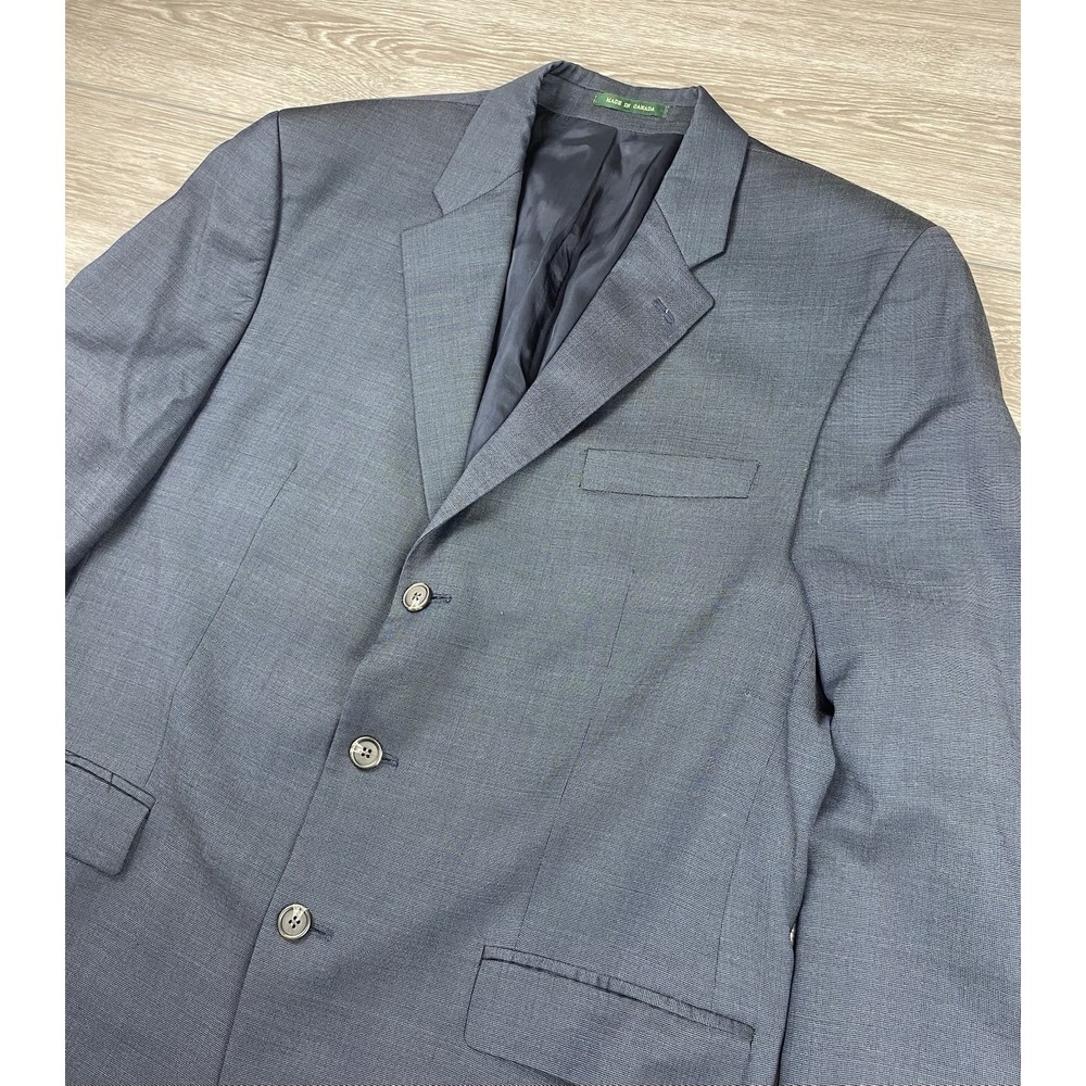 Lauren Ralph Lauren‎ Men's Wool 3 Button Suit Jacket Blue 47" Chest